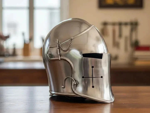 Medieval knight barbuta - knight,
