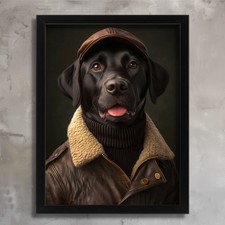 Black Labrador Wall Art Dog in