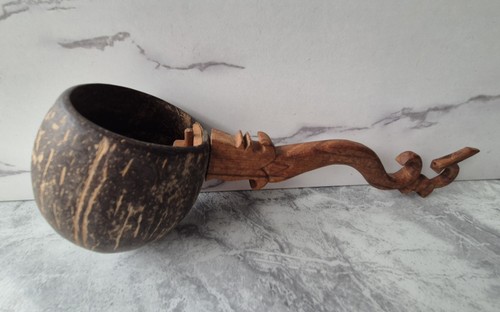Vintage hand carved coconut - hand,