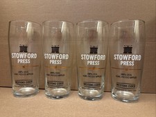 4 x Stowford Press Pint Glass Pint Glasses - Weston’s Cider Home Bar Pub - New