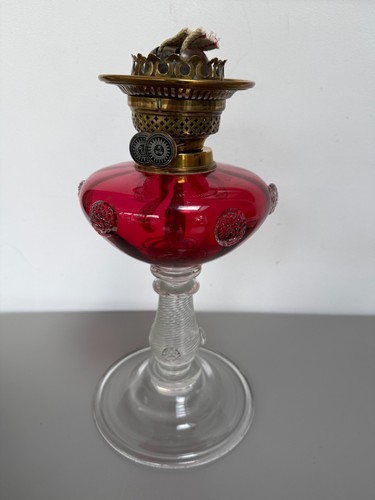Antique cranberry embossed oil - cranberry,