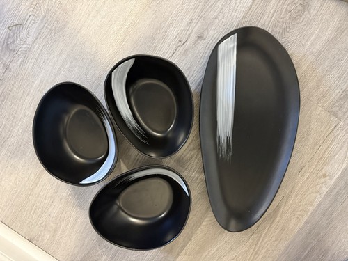 Oval matte black - black, dinning