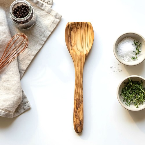 Italian olive wood spatula - wood,