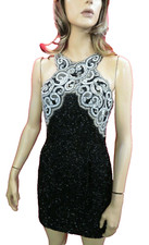 OLEG CASSINI Black Tie Beaded