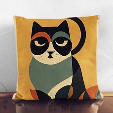 Plump Cushion Cat Mid Century