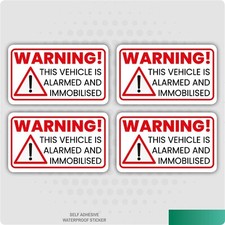 4 x Warning This Vehicle Is