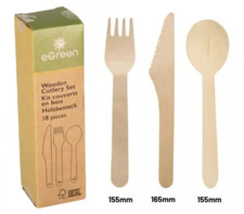Wooden cutlery Set 18 X
