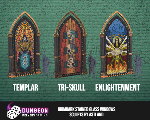 Grimdark stained glass - stained, panels