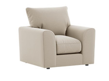 New Stone Plush fabric double Corner Sofa 3 2 Seater Grey Cream Armchair Swivel