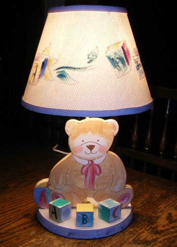 Teddy bear lamp - bear, lamp,