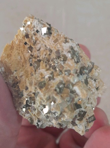 Iron pyrite cubes matrix - pyrite,