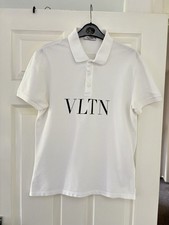 Valentino VLTN Men’s White Polo Shirt Large L Slim Fit