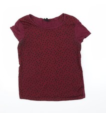 Topshop Womens Purple Polka