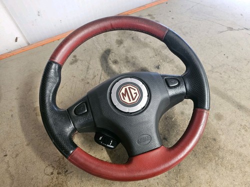 Red leather steering - zs,