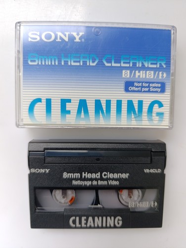 Sony hi8 head - cleaner, v8-6cld