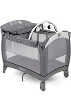 Graco Contour Travel Cot with Bassinet, Lightweight Fold & Carrybag, Pebble