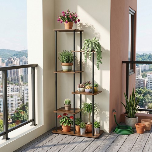 Tiers metal plant shelf - tiers,