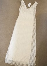 Zara Ecru Lace Ruffled  Maxi