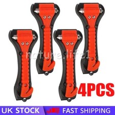 4 x Emergency Hammer Car Window Breaker Seatbelt Cutter Breaks Glass UK