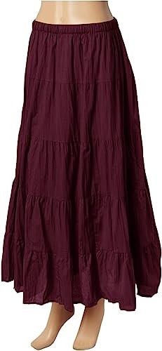 Women long cotton skirts - women,