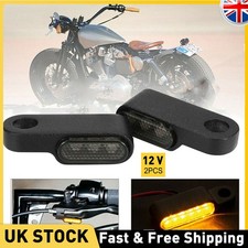 2PCS LED Motorcycle Turn Signal Bullet Indicator Amber Light Running Lamp UK