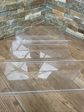 Set of 3 Clear Acrylic Floating Shelves Display Mounted Shelf Display Organizer