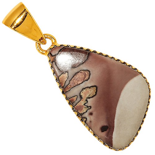 Coffee bean jasper - bean, gold