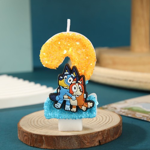 Bluey birthday number candle - birthday,