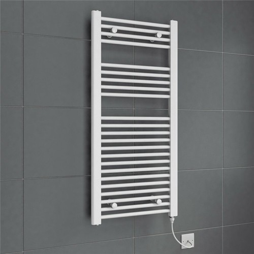 Bathroom white electric ladder - bathroom,