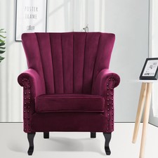 Velvet Upholstered Oyster High