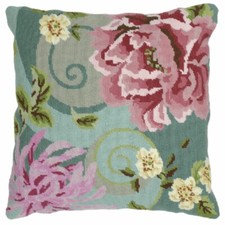 Anchor Living Needlepoint Tapestry Kit Canvas Roses Flower Floral Swirl in Green