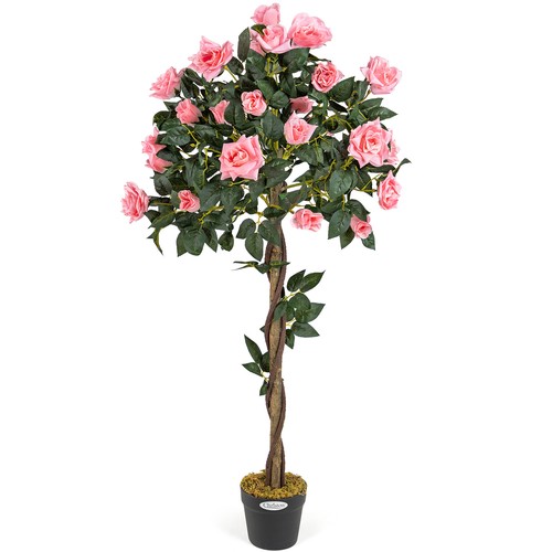 Artificial rose tree potted - artificial,
