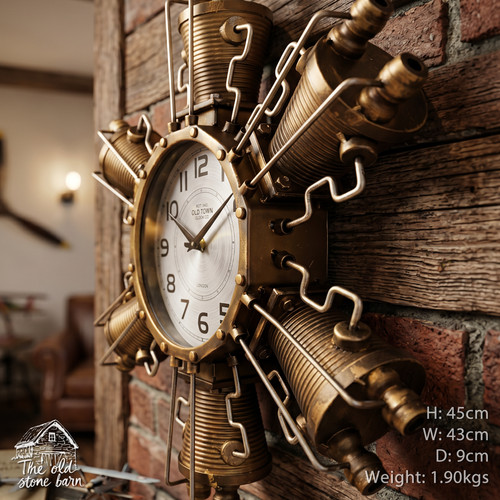 Wall clock piston engine - wall,