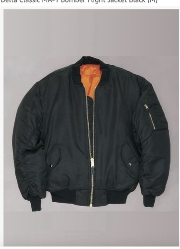 Bomber flight jacket black m - bomber,