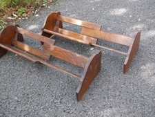 Pair of antique oak telescopic