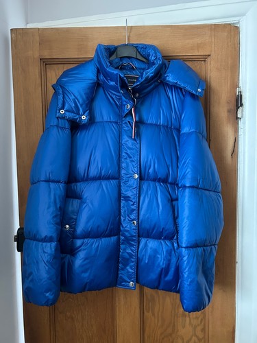 Tommy hilfiger blue puffer zip - puffer,