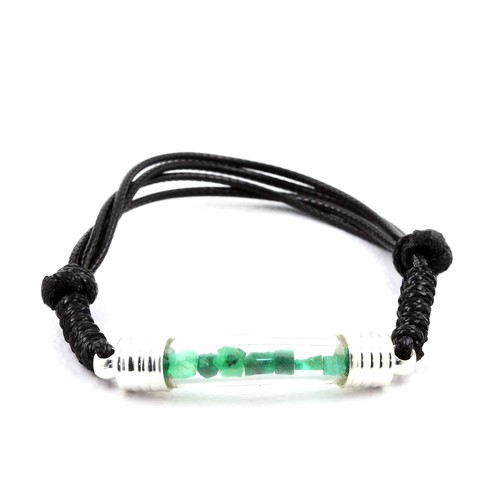 Raw emerald bracelet - raw,