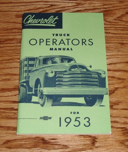 1953 chevrolet truck operators - 1953,
