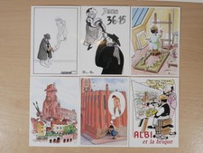 French Humour Postcards Lot x6