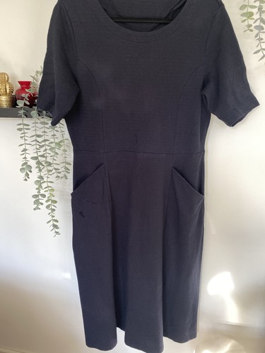 Woolovers navy dress pockets - navy, w