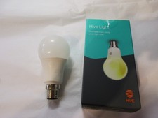 Hive light bulb B22 bayonet fitting dimmable warm white.