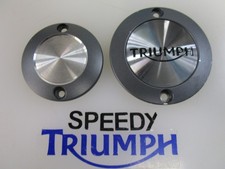 TRIUMPH BONNEVILLE BOBBER THRUXTON 1200 CLUTCH & ALTERNATOR COVER BADGES