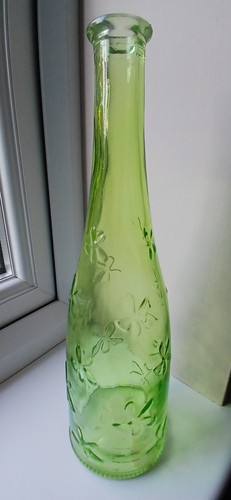 Ikea green glass vase bottle - ikea,