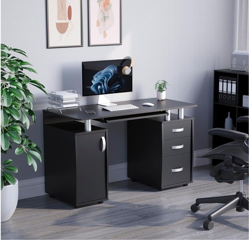 Computer desk with shelves and - desk,