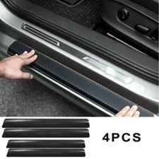 4PCS 5D Fiber Carbon Car Door Sill Sticker Protector Accessories For Universal