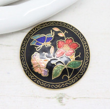Vintage Cloisonne Enamel Black
