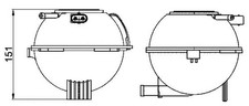 Expansion tank coolant - tank,, mahle