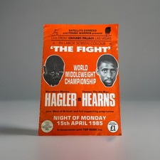 SUPERB MARVIN HAGLER V THOMAS HEARNS ORIGINAL U.K CLOSED CIRCUIT PROGRAMME 1985!