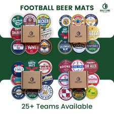 Football beer mat coasters - football,
