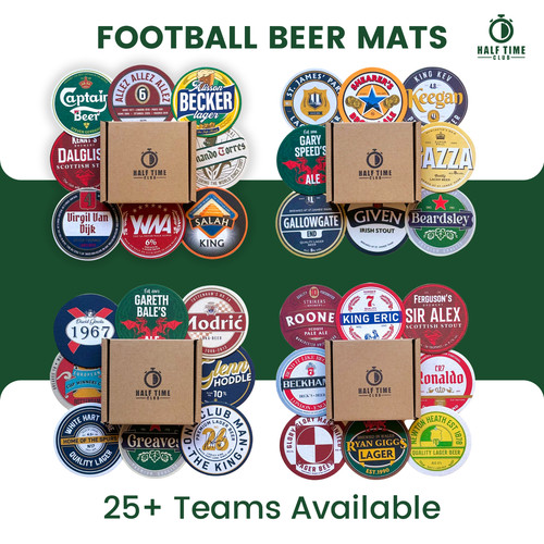 Football beer mat coasters - football,